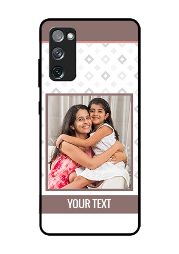 Galaxy S20 FE 5G Photo Printing on Glass Case  - Simple Diamond Design