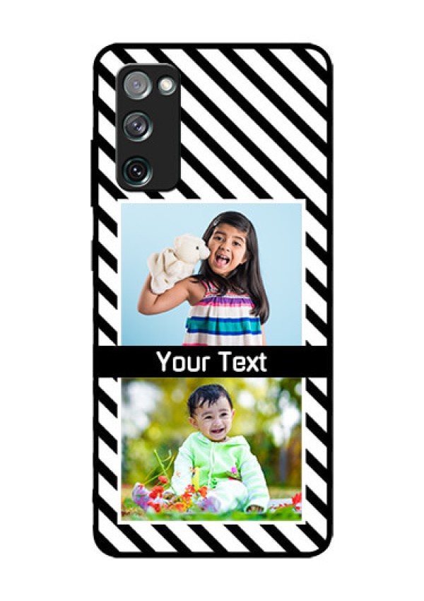 Galaxy S20 FE 5G Photo Printing on Glass Case  - Black And White Stripes Design