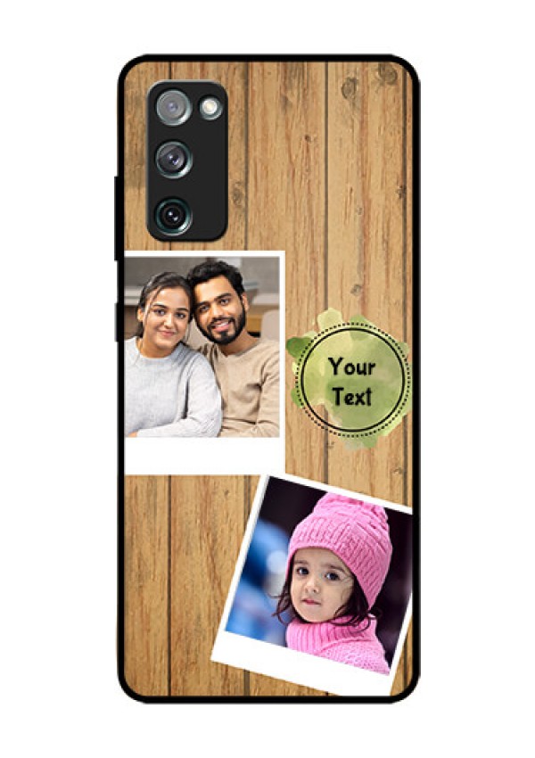 Galaxy S20 FE 5G Custom Glass Phone Case  - Wooden Texture Design