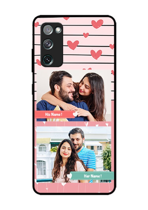 Galaxy S20 FE 5G Custom Glass Mobile Case  - Photo with Heart Design