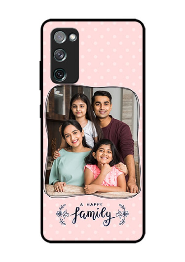 Galaxy S20 FE 5G Custom Glass Phone Case  - Family with Dots Design