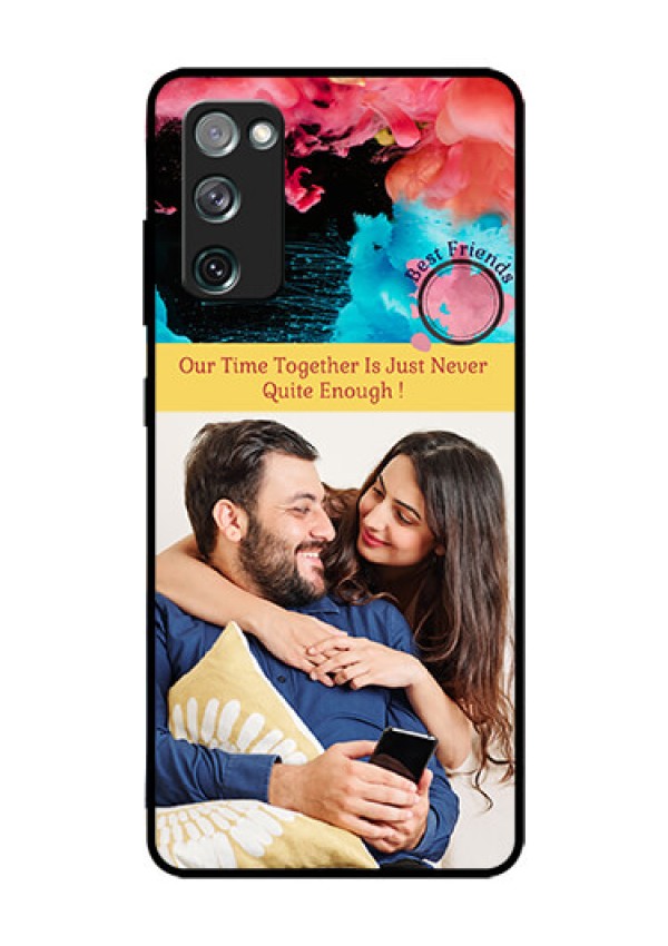 Galaxy S20 FE 5G Custom Glass Mobile Case  - Quote with Acrylic Painting Design