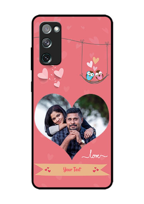 Galaxy S20 FE 5G Personalized Glass Phone Case  - Peach Color Love Design 