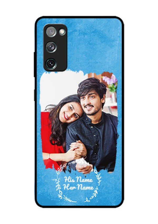 Galaxy S20 Fe 5G Custom Glass Phone Case - Blue Color Vintage Design