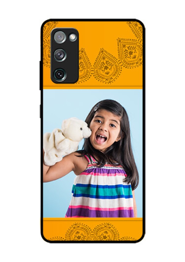 Galaxy S20 FE 5G Personalized Glass Phone Case  - Photo Wedding Design 
