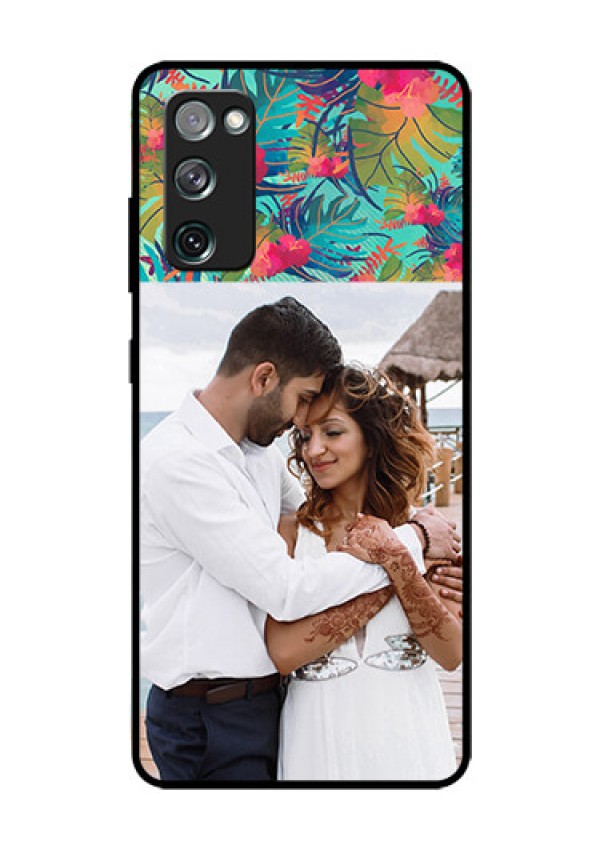 Galaxy S20 FE 5G Photo Printing on Glass Case  - Watercolor Floral Design
