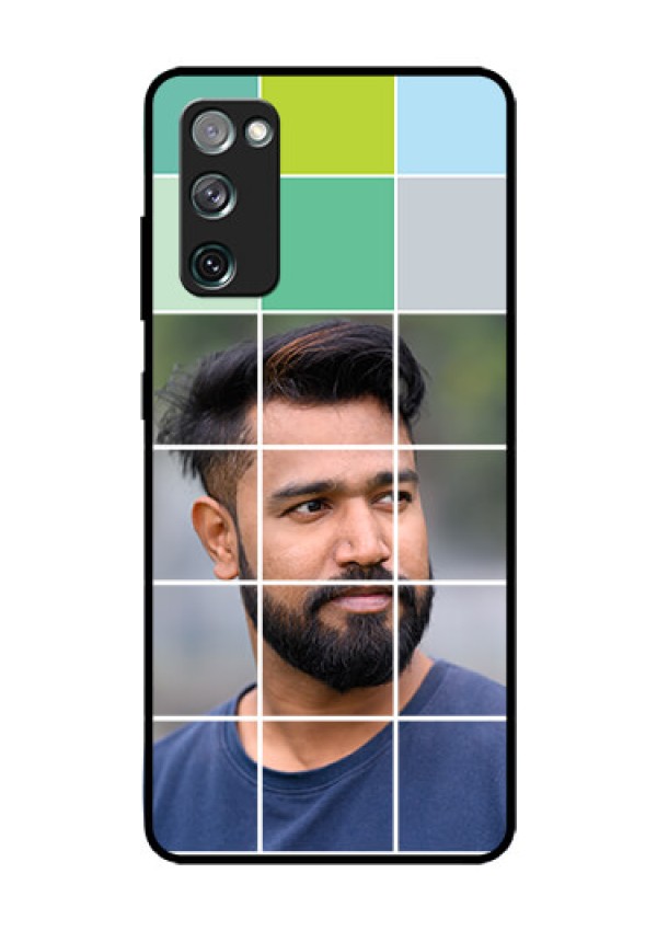 Galaxy S20 FE 5G Photo Printing on Glass Case  - with white box pattern 