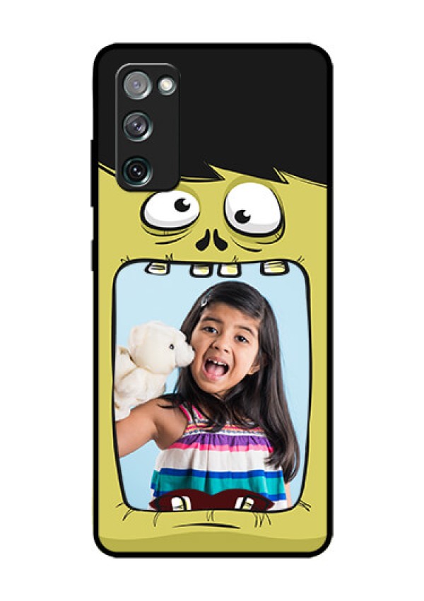 Galaxy S20 FE 5G Personalized Glass Phone Case  - Cartoon monster back case Design
