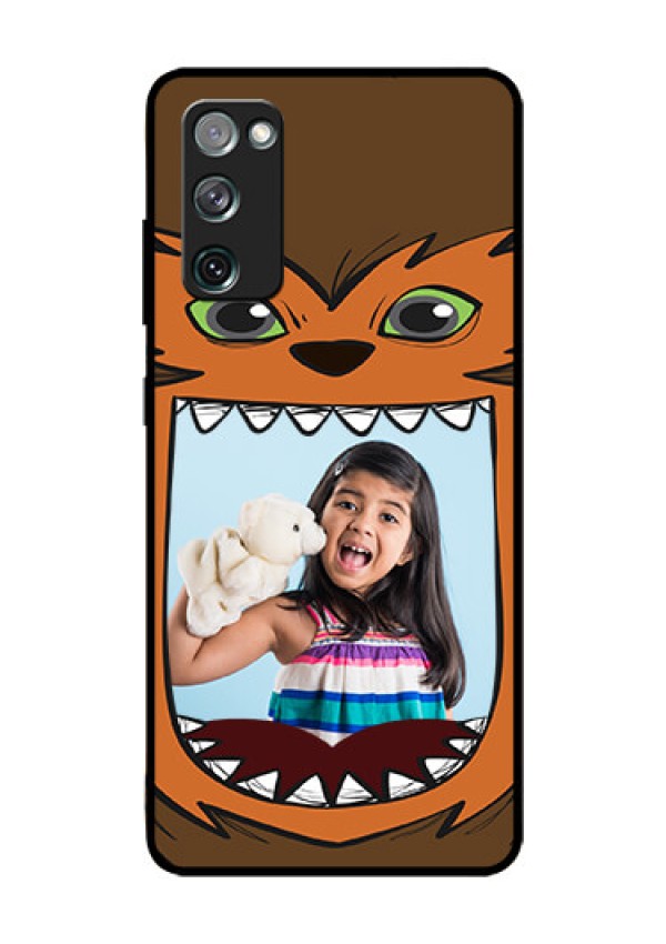 Galaxy S20 FE 5G Photo Printing on Glass Case  - Owl Monster Back Case Design
