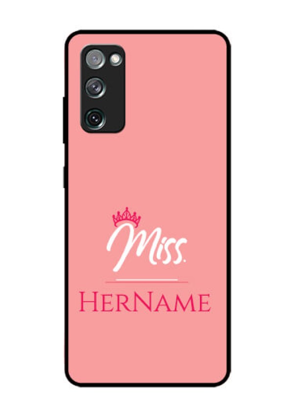 Galaxy S20 FE 5G Custom Glass Phone Case Mrs with Name