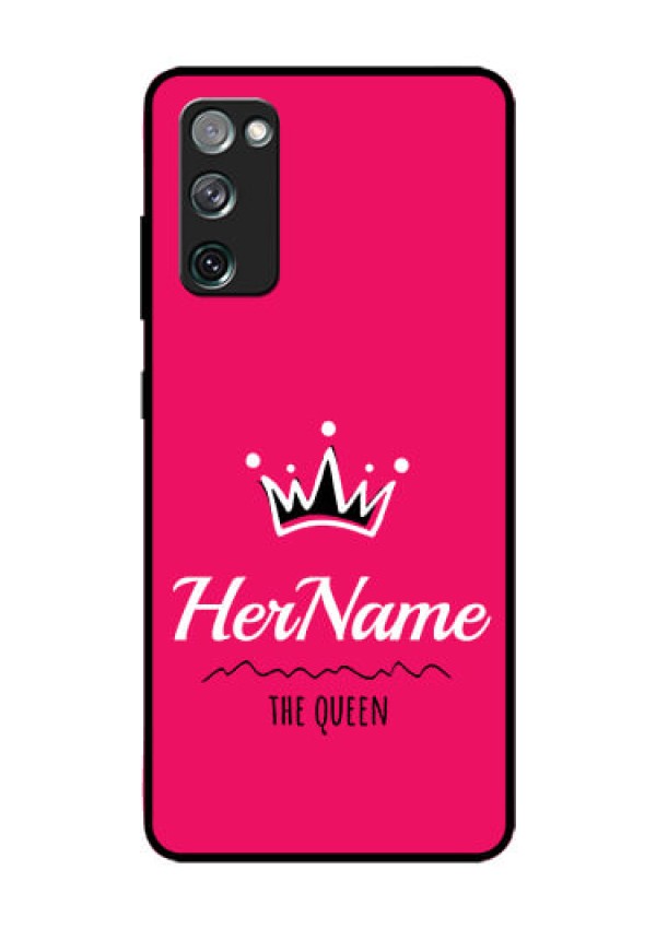 Galaxy S20 FE 5G Glass Phone Case Queen with Name