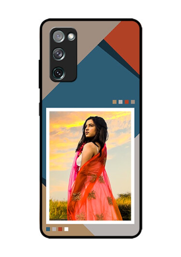 Galaxy S20 Fe 5G Personalized Glass Phone Case - Retro color pallet Design