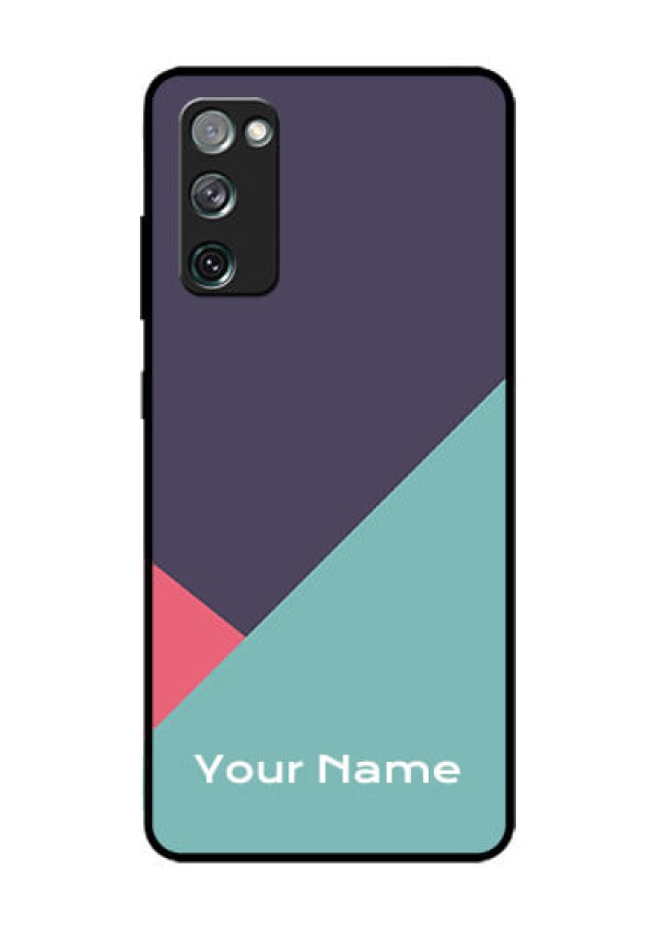 Galaxy S20 Fe 5G Custom Glass Mobile Case - Tri Color abstract Design