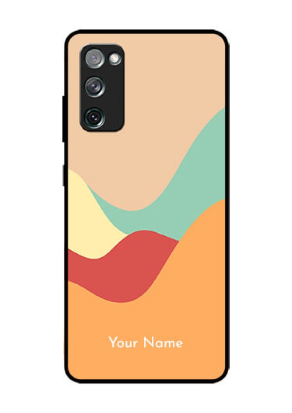 Galaxy S20 Fe 5G Personalized Glass Phone Case - Ocean Waves Multi-colour Design