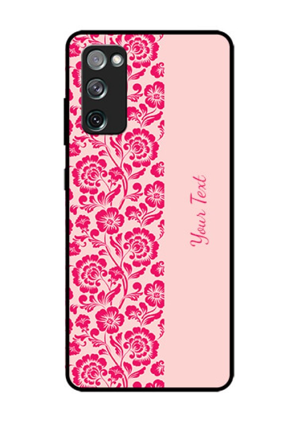 Galaxy S20 Fe 5G Custom Glass Phone Case - Attractive Floral Pattern Design