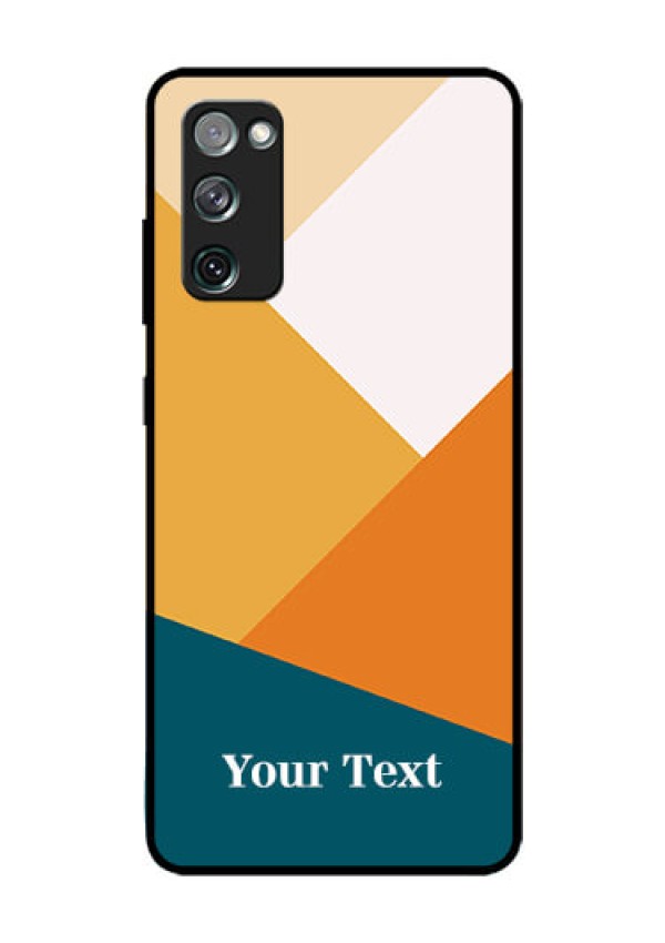 Galaxy S20 Fe 5G Personalized Glass Phone Case - Stacked Multi-colour Design