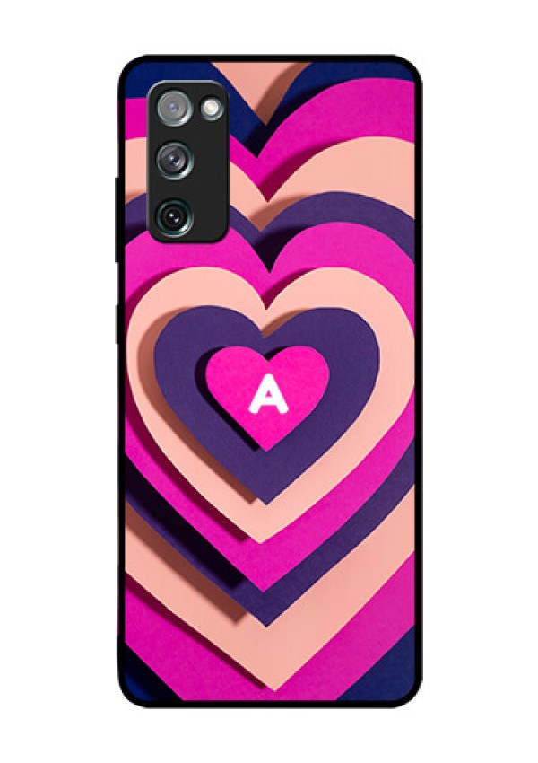 Galaxy S20 Fe 5G Custom Glass Mobile Case - Cute Heart Pattern Design