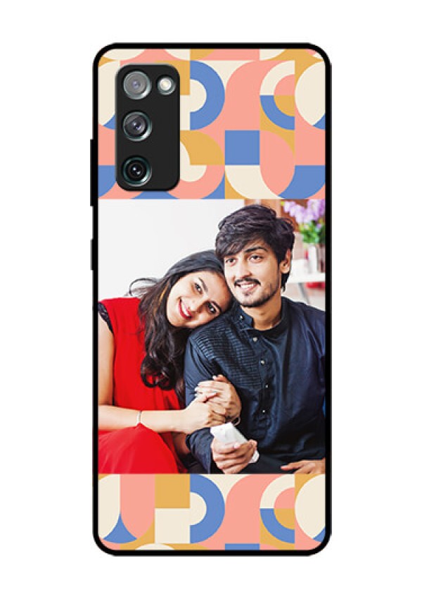 Galaxy S20 Fe 5G Photo Printing on Glass Case - Semi-circle Maze Pattern Design