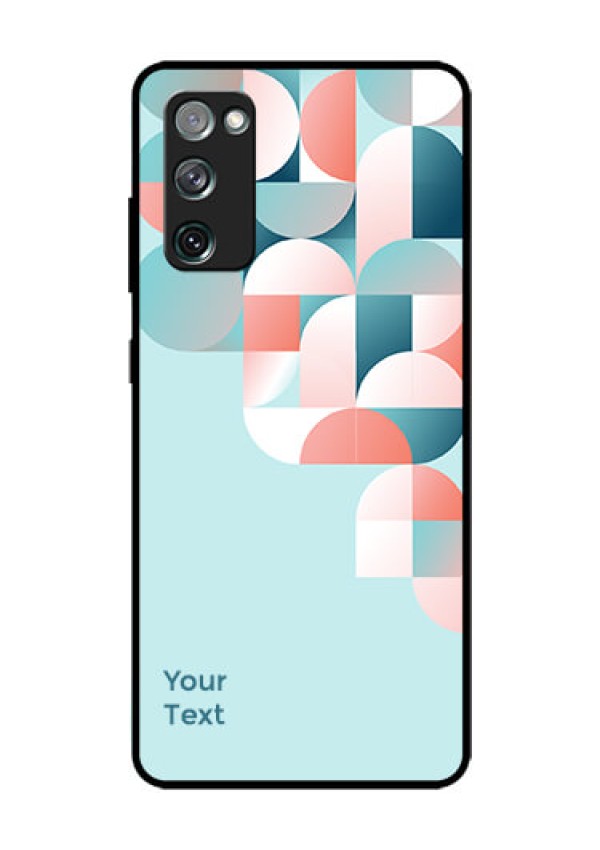 Galaxy S20 Fe 5G Custom Glass Phone Case - Stylish Semi-circle Pattern Design