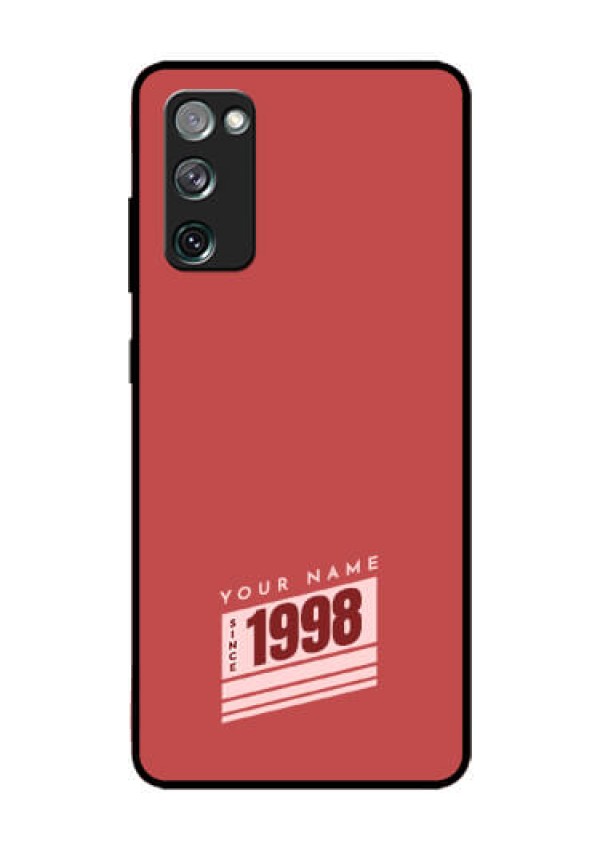 Galaxy S20 Fe 5G Custom Glass Phone Case - Red custom year of birth Design