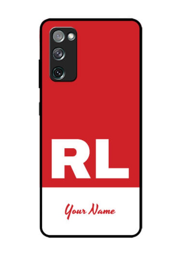 Galaxy S20 Fe 5G Personalized Glass Phone Case - dual tone custom text Design