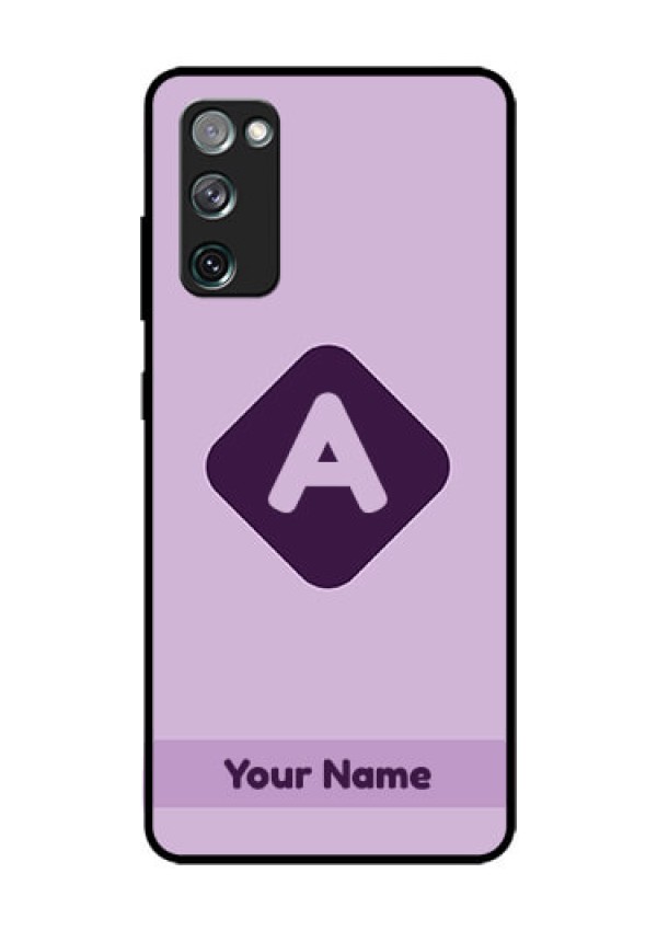 Galaxy S20 Fe 5G Custom Glass Mobile Case - Custom Letter in curved badge Design