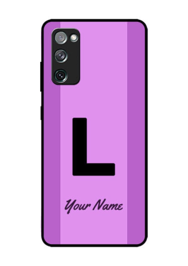 Galaxy S20 Fe 5G Custom Glass Phone Case - Tricolor custom text Design
