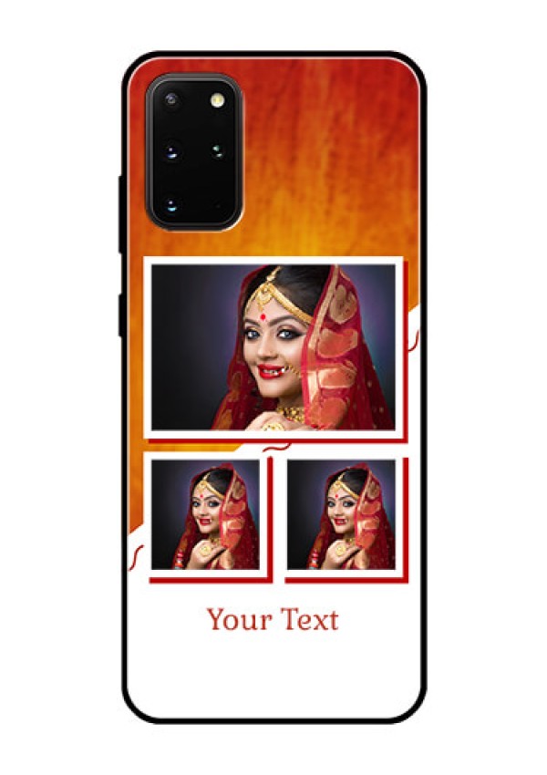 Galaxy S20 Plus Custom Glass Phone Case  - Wedding Memories Design  