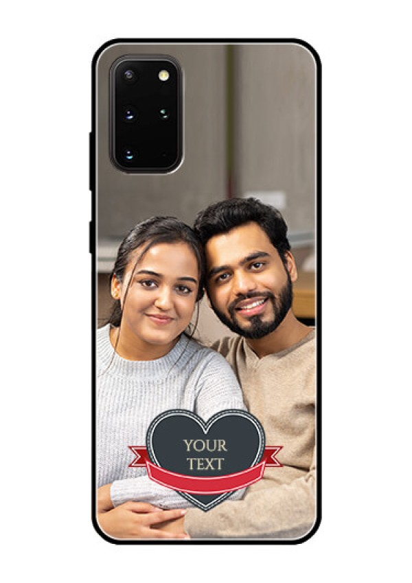 Galaxy S20 Plus Custom Glass Phone Case  - Just Married Couple Design