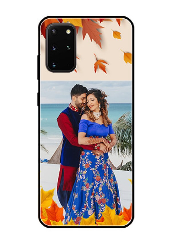 Galaxy S20 Plus Photo Printing on Glass Case  - Autumn Maple Leaves Design