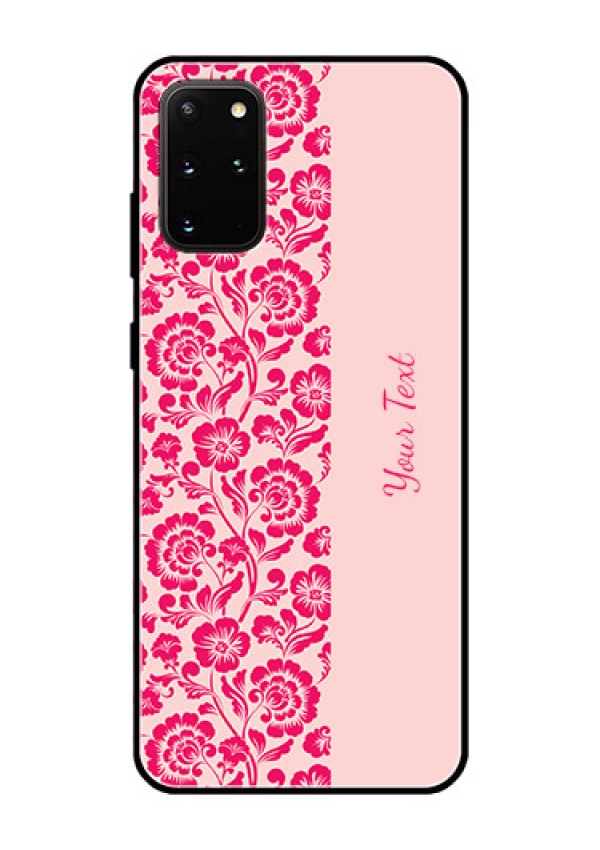 Galaxy S20 Plus Custom Glass Phone Case - Attractive Floral Pattern Design