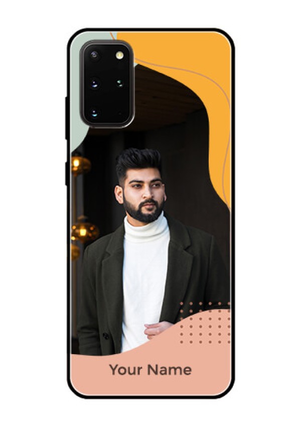 Galaxy S20 Plus Personalized Glass Phone Case - Tri-coloured overlay design