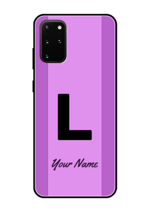 Galaxy S20 Plus Custom Glass Phone Case - Tricolor custom text Design