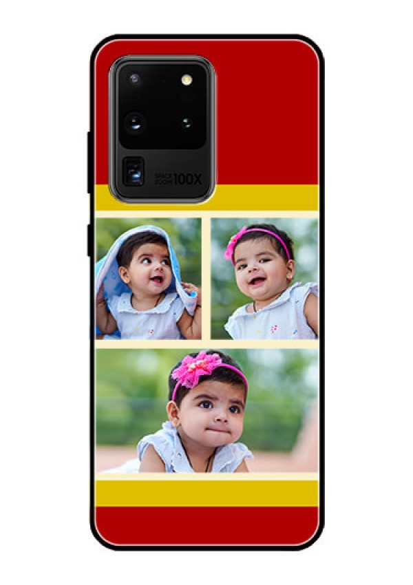 Galaxy S20 Ultra Custom Glass Mobile Case  - Multiple Pic Upload Design