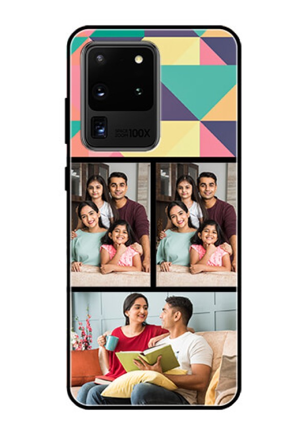 Galaxy S20 Ultra Custom Glass Phone Case  - Bulk Pic Upload Design