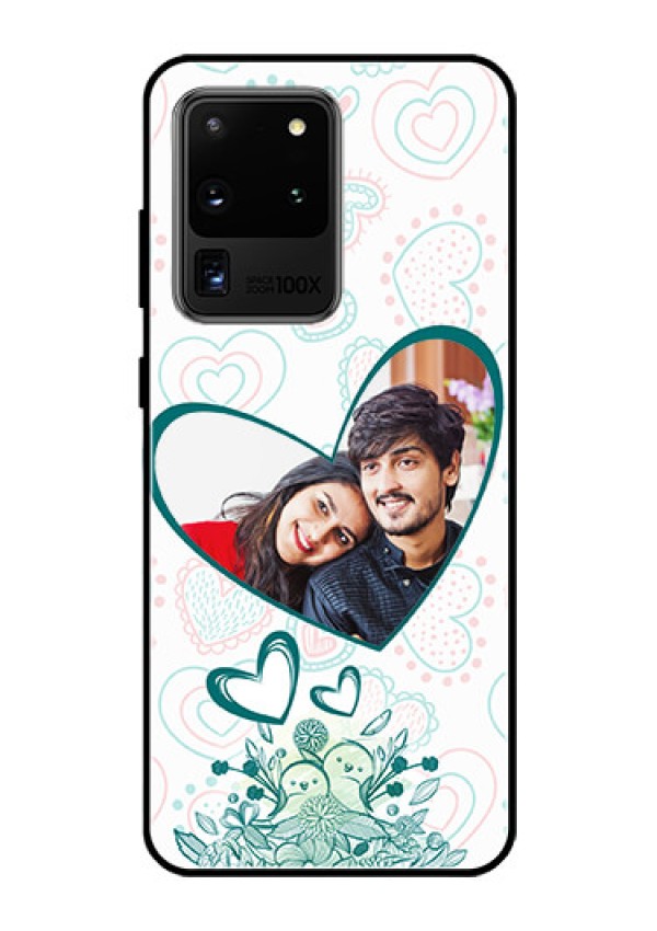 Galaxy S20 Ultra Photo Printing on Glass Case  - Premium Couple Design
