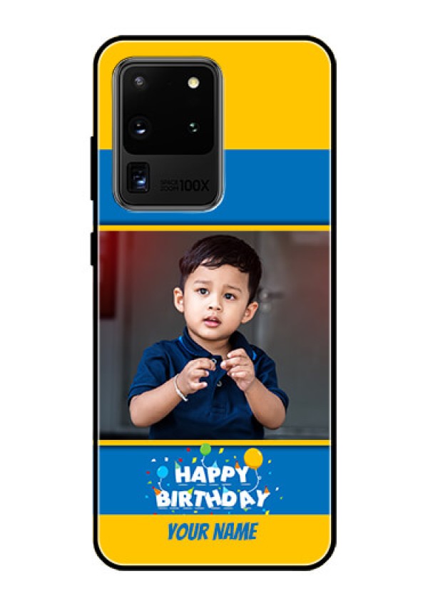 Galaxy S20 Ultra Custom Glass Mobile Case  - Birthday Wishes Design
