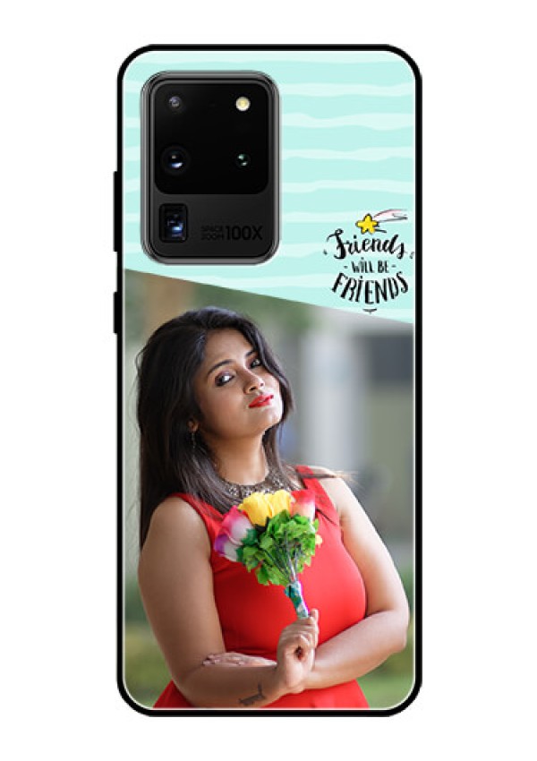 Galaxy S20 Ultra Custom Glass Phone Case  - Friends Picture Icon Design