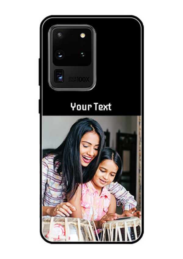Galaxy S20 Ultra Photo with Name on Glass Phone Case