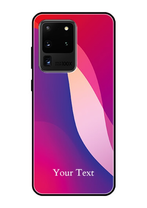 Galaxy S20 Ultra Personalized Glass Phone Case - Digital abstract Overlap Design