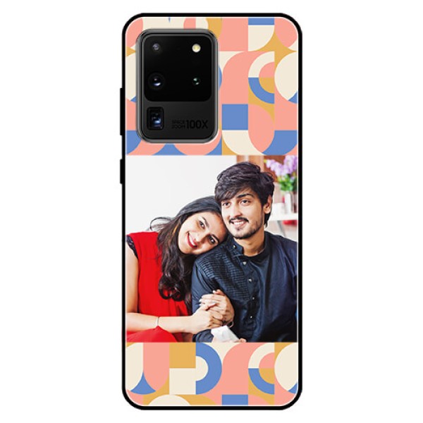Galaxy S20 Ultra Photo Printing on Glass Case - Semi-circle Maze Pattern Design