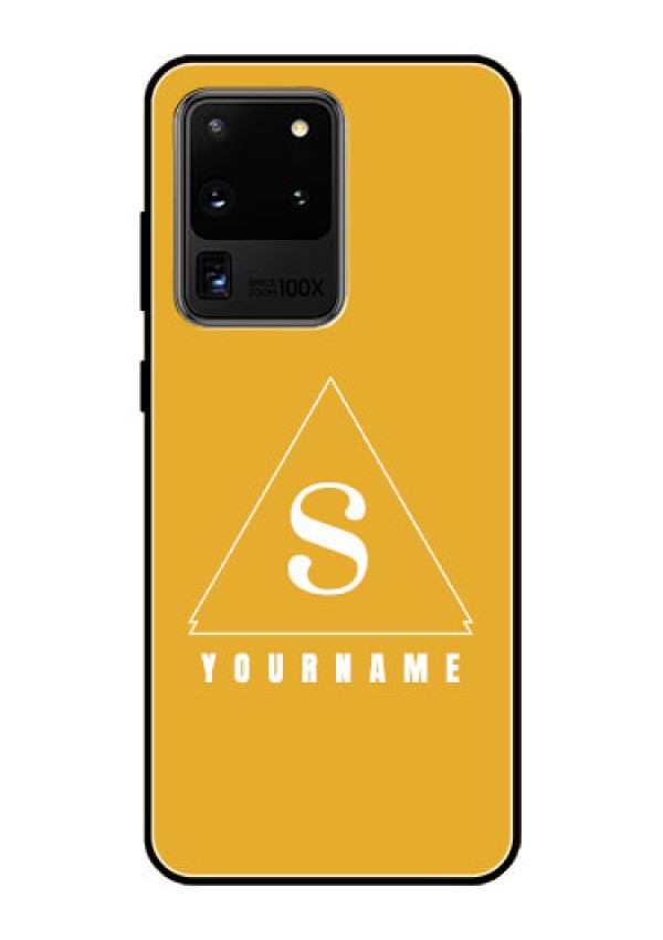 Galaxy S20 Ultra Personalized Glass Phone Case - simple triangle Design