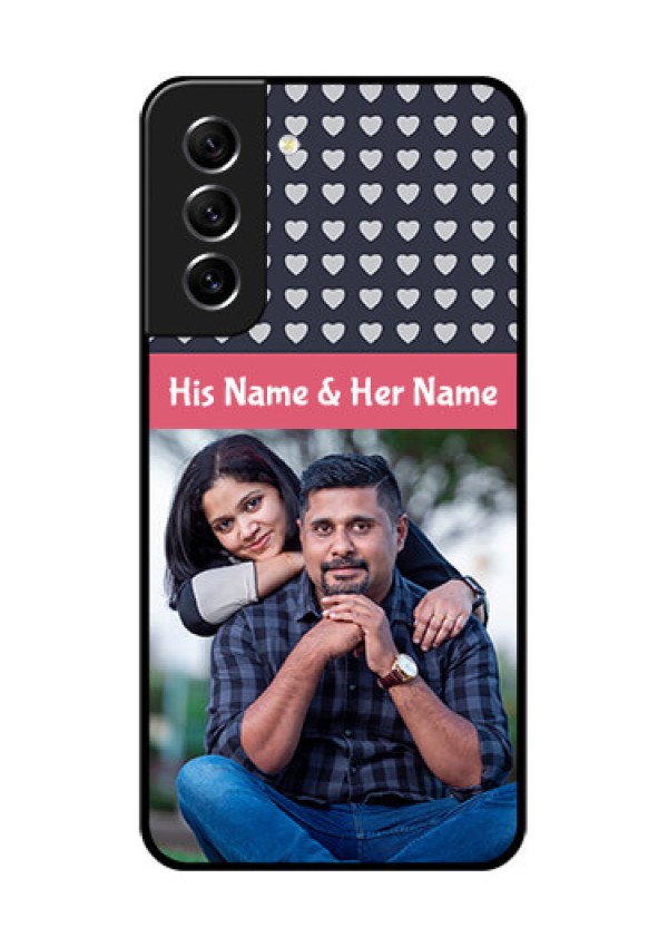 Galaxy S21 FE 5G Custom Glass Mobile Case - Love Symbols Design