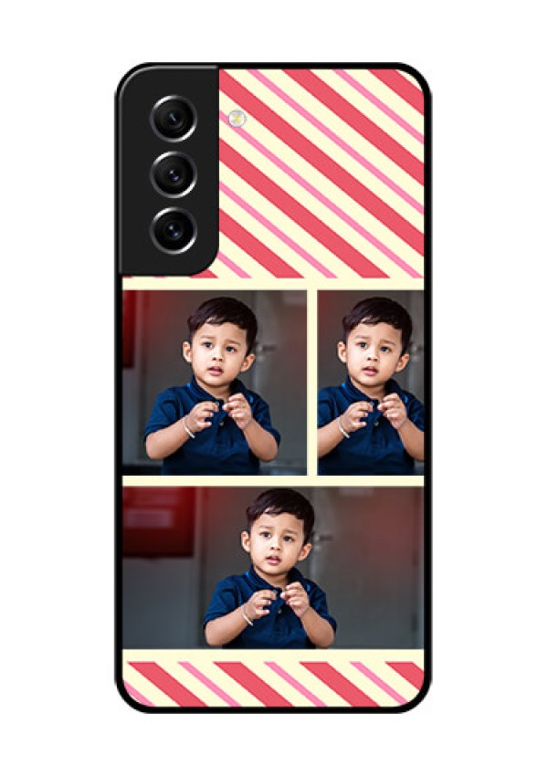 Galaxy S21 FE 5G Personalized Glass Phone Case - Picture Upload Mobile Case Design