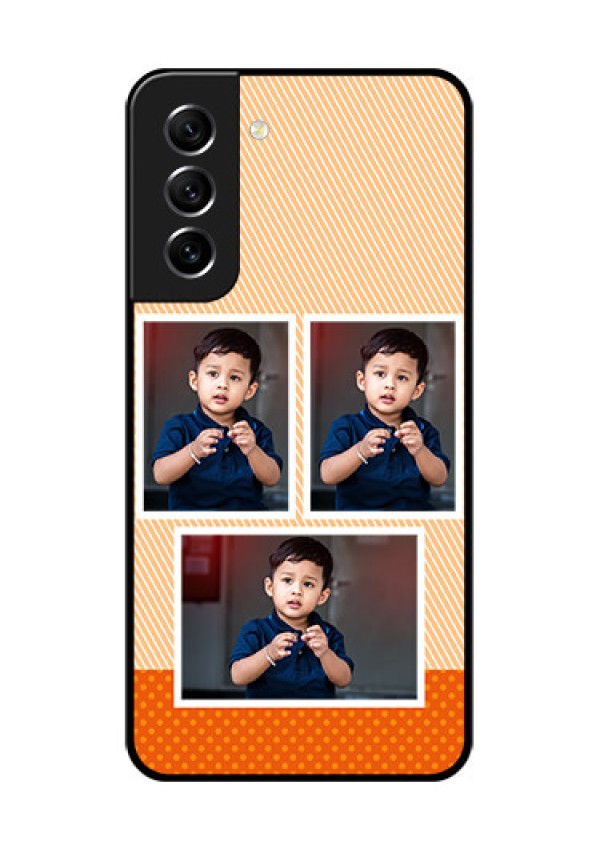 Galaxy S21 FE 5G Photo Printing on Glass Case - Bulk Photos Upload Design