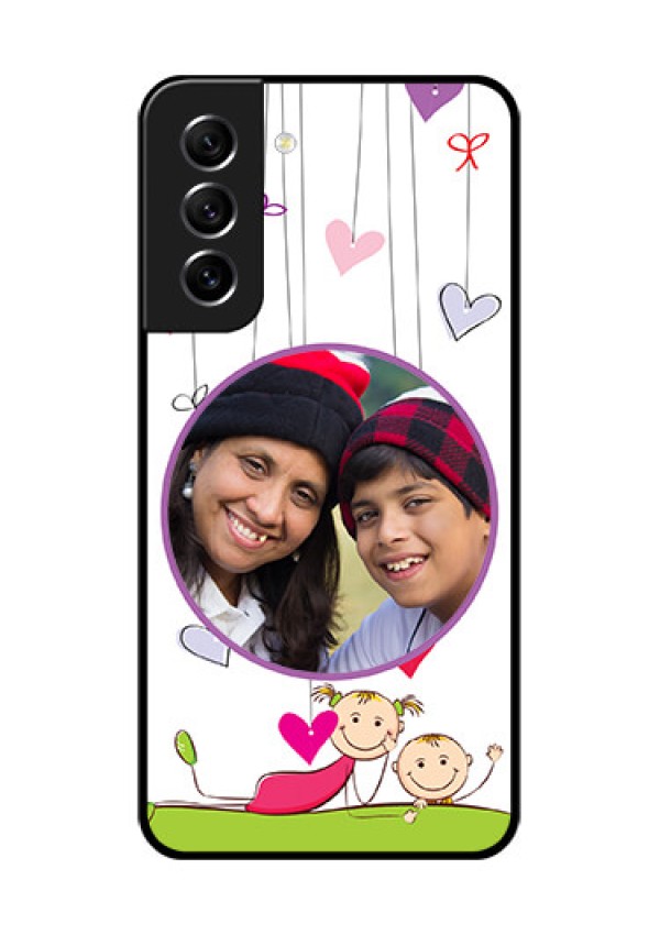 Galaxy S21 FE 5G Photo Printing on Glass Case - Cute Kids Phone Case Design