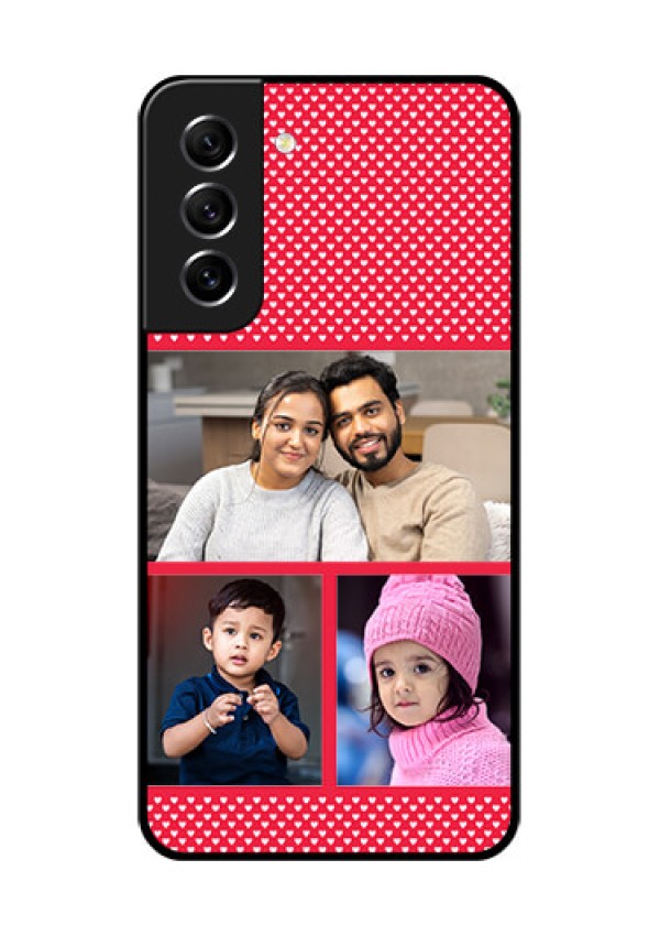 Galaxy S21 FE 5G Personalized Glass Phone Case - Bulk Pic Upload Design
