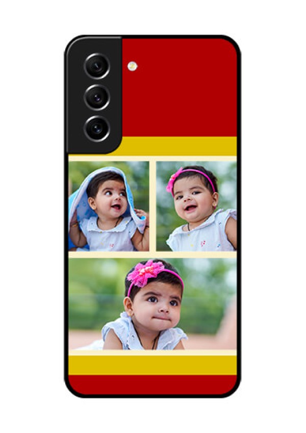 Galaxy S21 FE 5G Custom Glass Mobile Case - Multiple Pic Upload Design