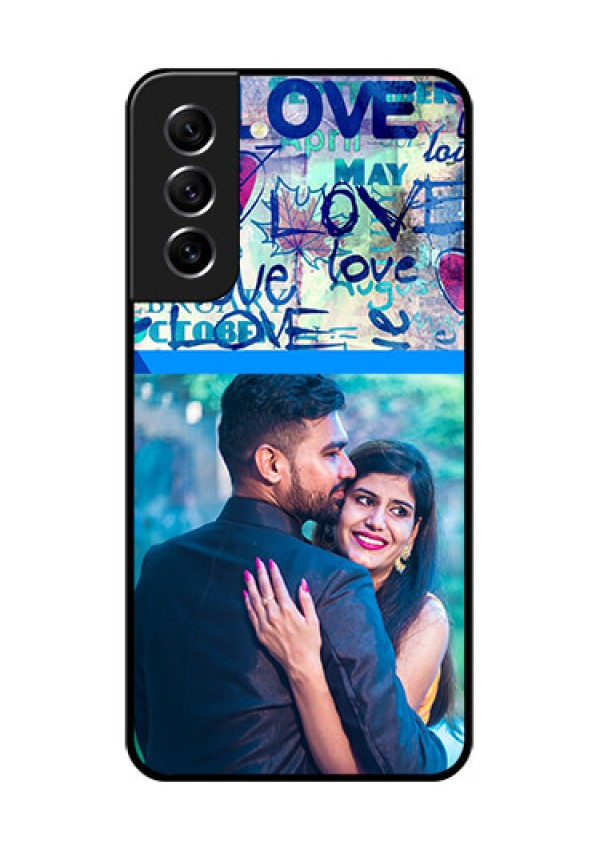 Galaxy S21 FE 5G Custom Glass Mobile Case - Colorful Love Design