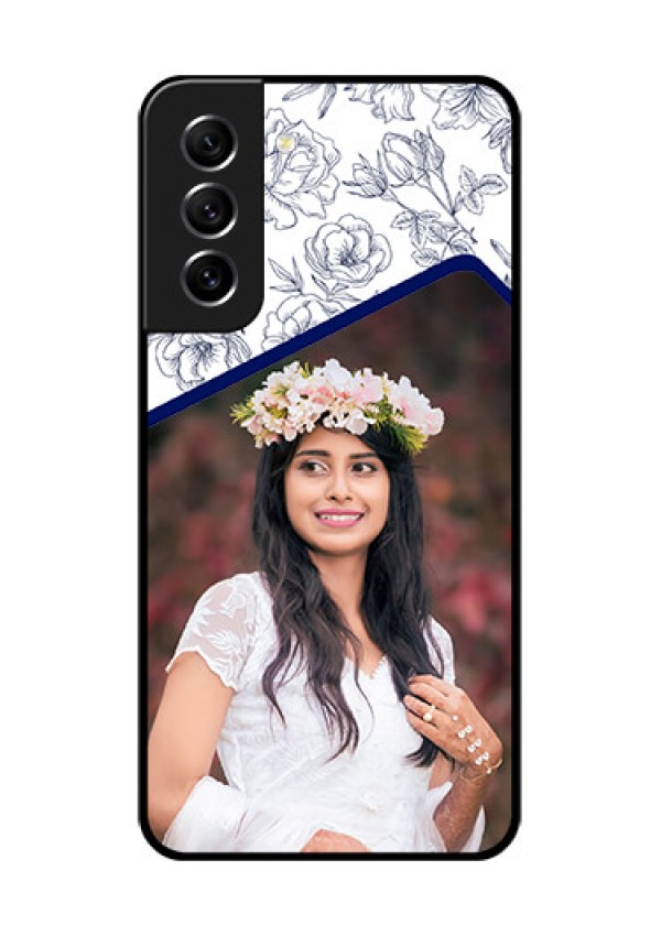 Galaxy S21 FE 5G Personalized Glass Phone Case - Premium Floral Design